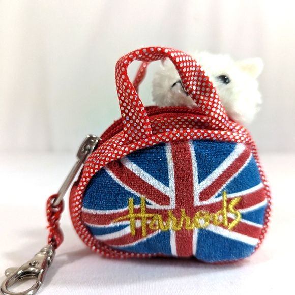 Harrods Accessories Harrods London Westie Keychain With Miniature Union Jack Bag And Dog